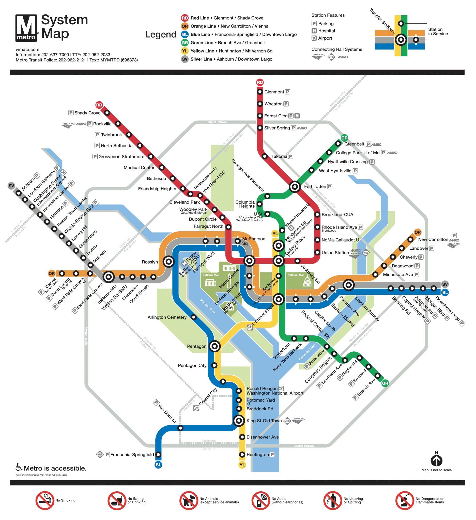 Washington Metro Map – DC Metro Map 2023