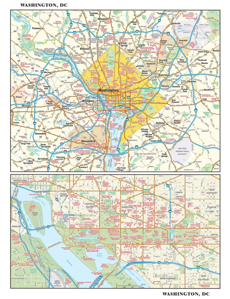 Washington DC map
